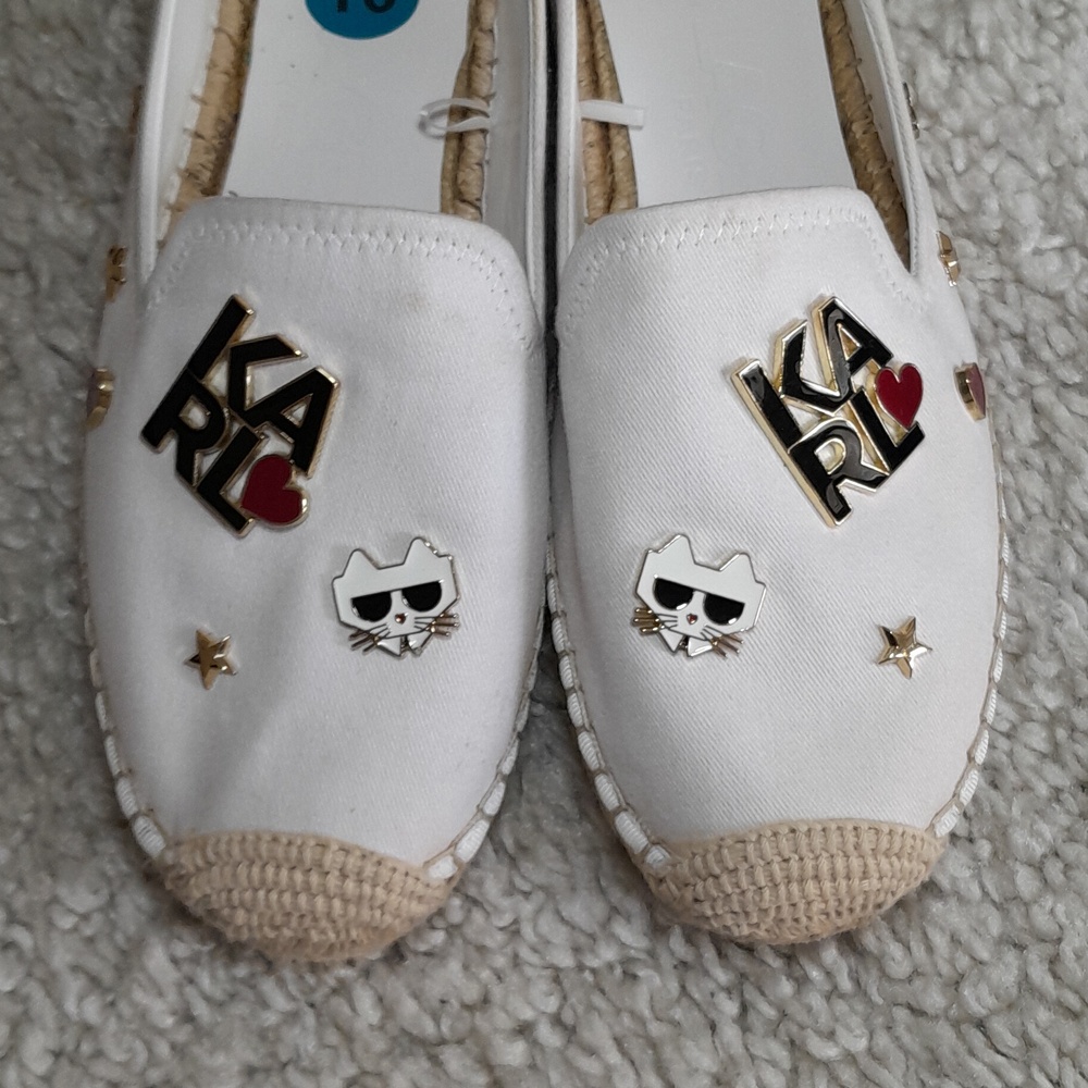 KARL LAGERFELD pin on Slip On Espadrille Size 10 - Picture 10 of 16